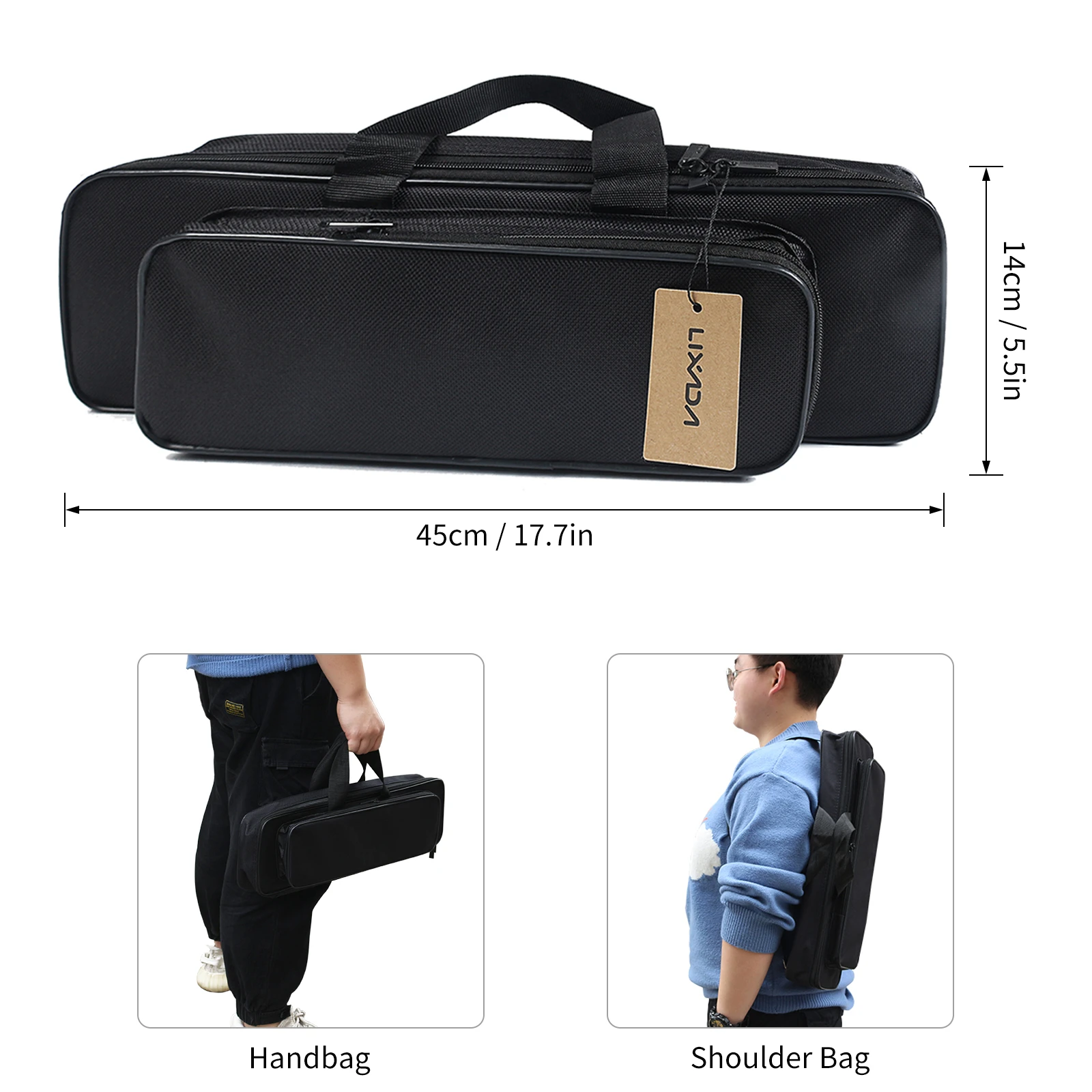 مجموعة صنارة الصيد وبكرة Lixada - مجموعة قضبان تلسكوبية من ألياف الكربون مع خطافات تهزهز وحقيبة حامل الصيد للصيادين