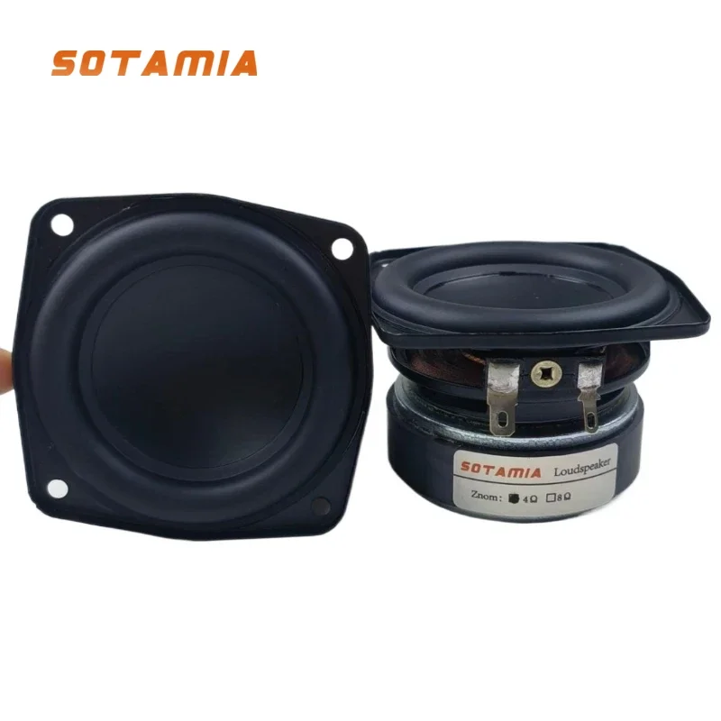 SOTAMIA 2Pcs 3 Inch Subwoofer Speaker 4 Ohm 35W Bass Woofer Audio DIY Hifi Music Bluetooth Speaker Bookshelf Power Loudspeaker