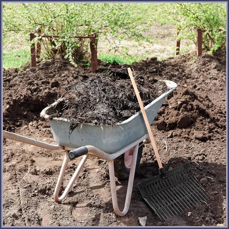 Manure Fork Replacement Head, Pitchfork Head, Horse Manure Rake, For Picking Up Manure, Stable Waste Removal 3