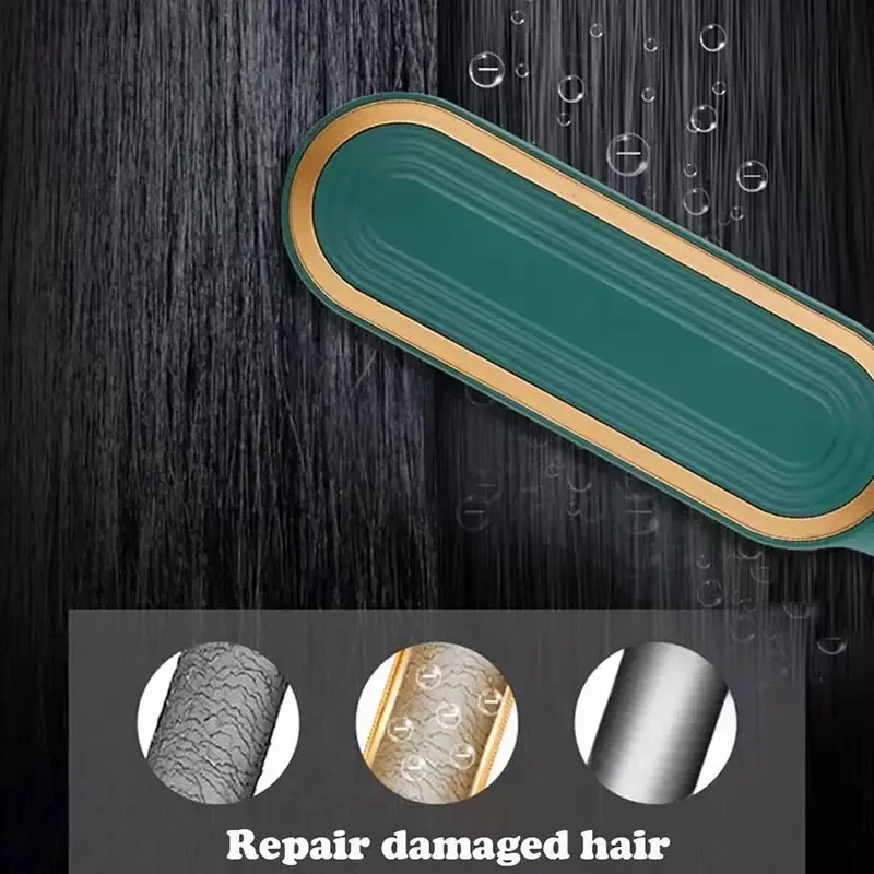 Thermostatic hair straightener Comb Electric Straightening Brush LCD Display Temperature Control Hair Straighteners Hot Comb 6