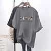 Maternity Nursing Shirt Short Sleeve Nursing Top Women's Pregnancy Cartoons Breastfeeding Tee Casual Side Ruched Ropa Embarazada 5