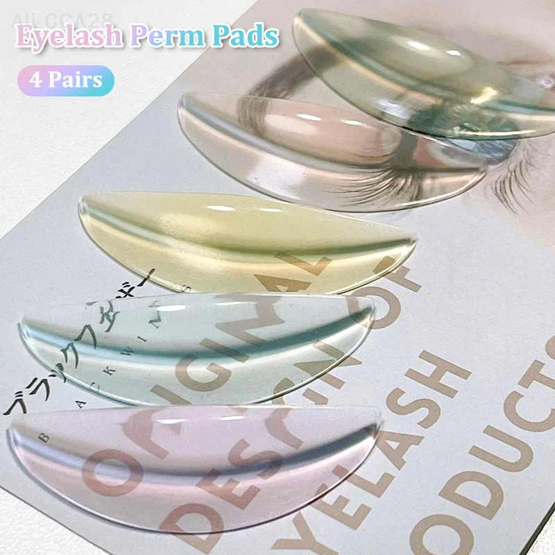

4 Pairs Of Silicone Eyelash Perm Pad Lifting Lashes Rods Shield L Warped Eyelash Curler Accessories Applicator Makeup Tools
