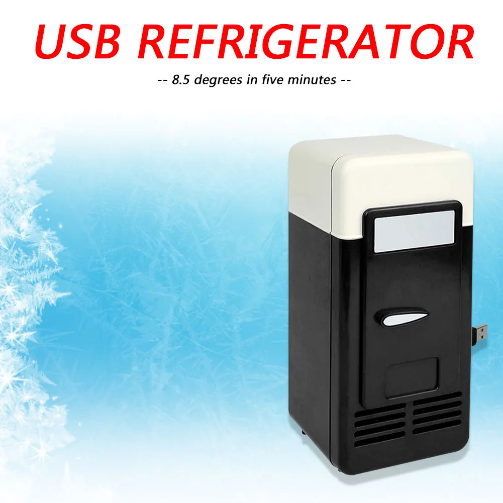 휴대용 데스크탑 USB 전기 냉장고, 다기능 클래식 실용적인 미니 자동차 음료 냉각 냉장고, 5V