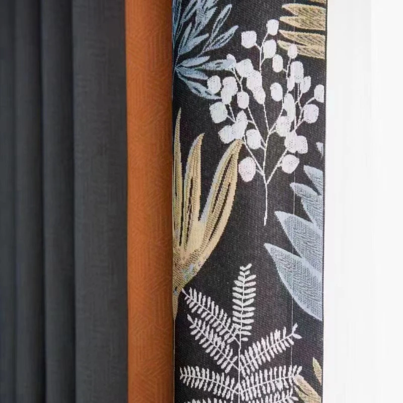 2 Panels European-style Luxury Curtains For Living Room Bedroom Thickened Simple Blackout Curtain Finished Custom Window Drapes