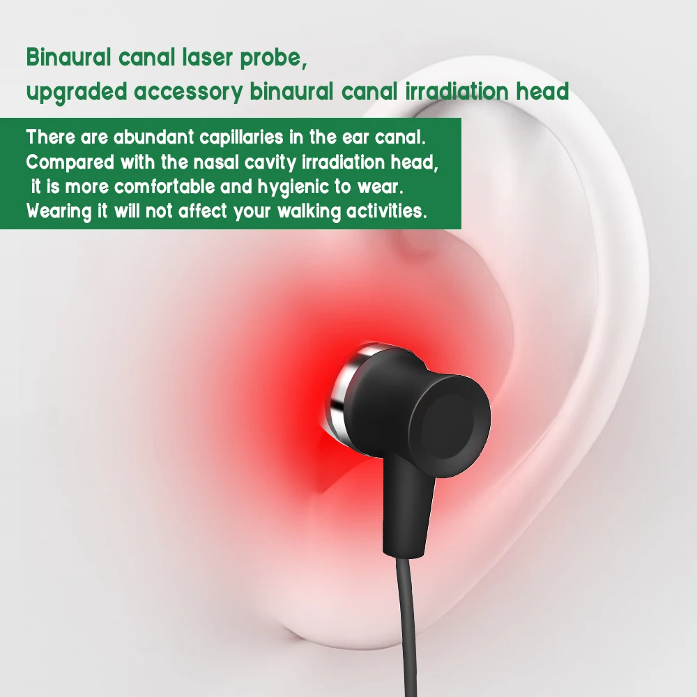 Rechargeable 650nm Laser Ear Irradiator for Tinnitus Relief
