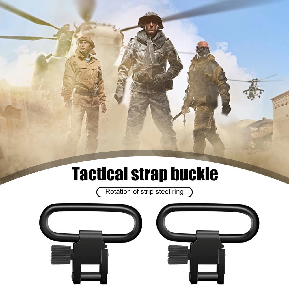 QD Sling Swivel Strap Buckles Kit 2/4PCS 1in Tactical Rifle Sling Swivels Mount Adapter Detachable Mount Ring for Outdoor