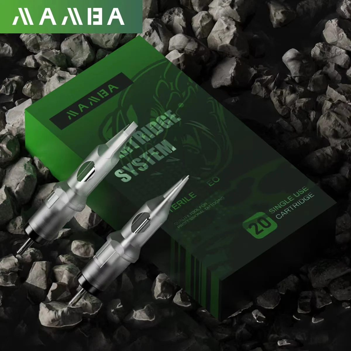 MAMBA 20PCS/Box Cartridge Tattoo Needles RL RS RM M1 Disposable Sterilized Safety Tattoo Needle for Cartridge Machines Grips