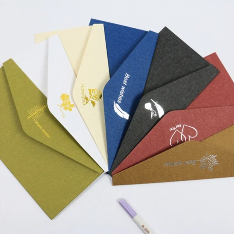 10Pcs Colorful Business Envelopes, Business Flap Envelopes Standard Envelopes for Office Checks, Letter Mailing Invoices