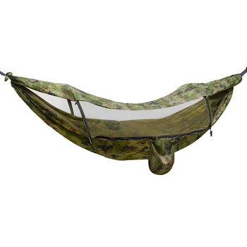 Portable Camping Hammock Anti-mosquito and Anti-Sun Camping Hammock 200kg/440.9lbs Load 2.9*1.4m 4
