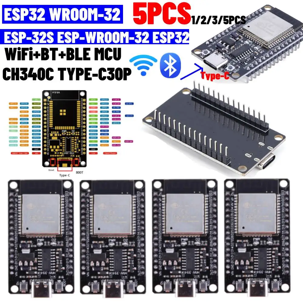 ESP-WROOM-32-ESP32-S-esp32-TYPE-C-ch340c-esp32-nodemcu-esp32 ...