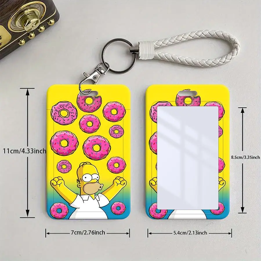 The Simpsons Cute Homer Retractable Card Holder with Lanyard – Child-Friendly ID & Badge Case