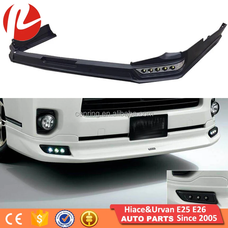 

Hiace mini bus van wide body 1880 SUPER GL KDH 200 2014-2016 1695 Spare auto parts LED front bumper lip skirt