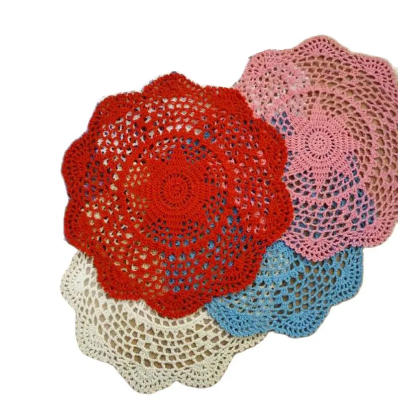 Handmade Flower Cotton Crochet Tablecloth Table Cover Christmas Wedding Kitchen Decoration