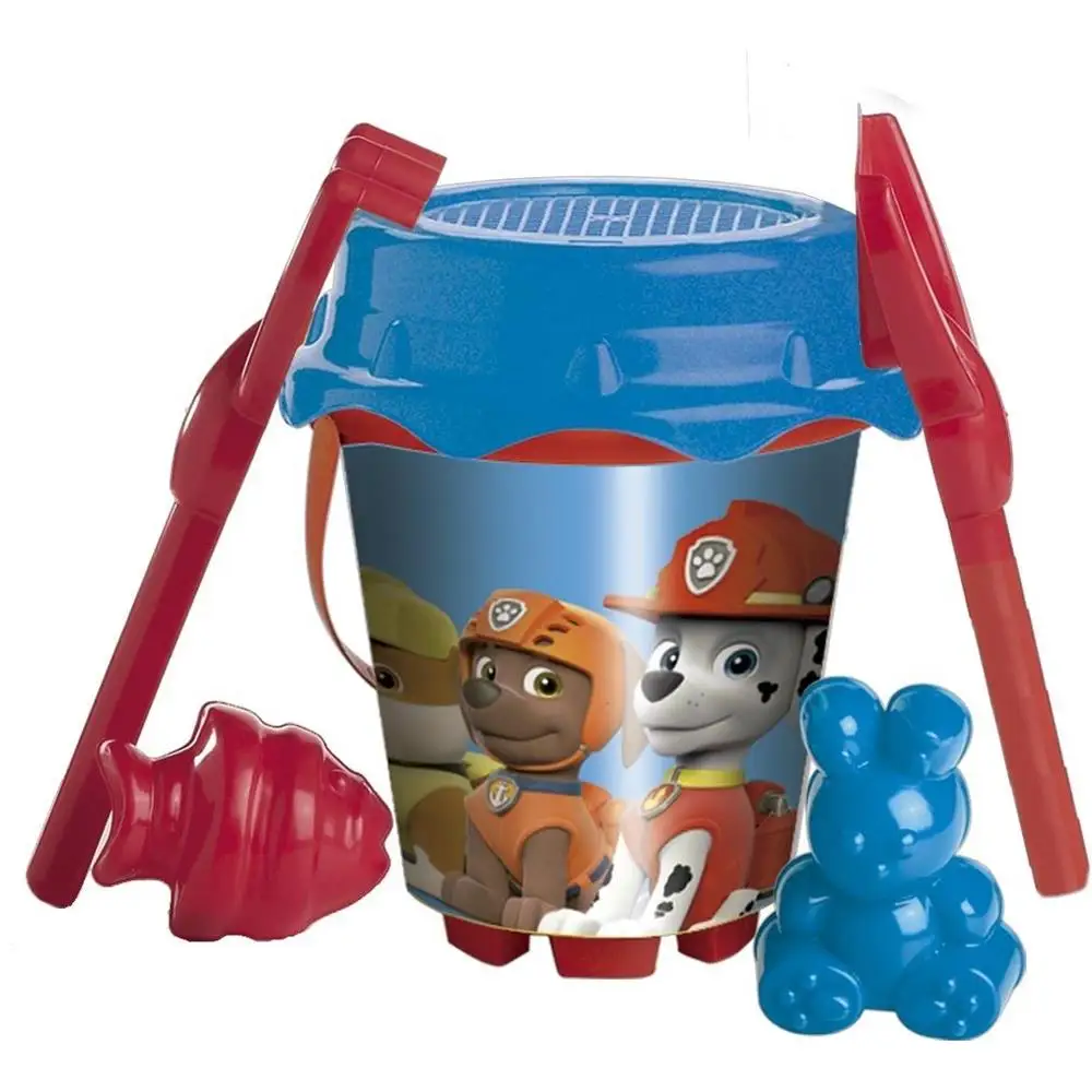 Wader 81142 Paw Patrol Piece Set With Bucket, Strainer, Sandmill