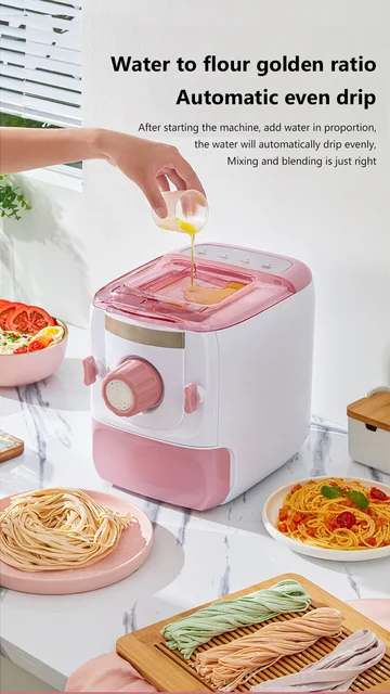 YINXIER Green Electric Pasta Noodle Maker Automatic Pasta Machine With 12  Noodle Shapes