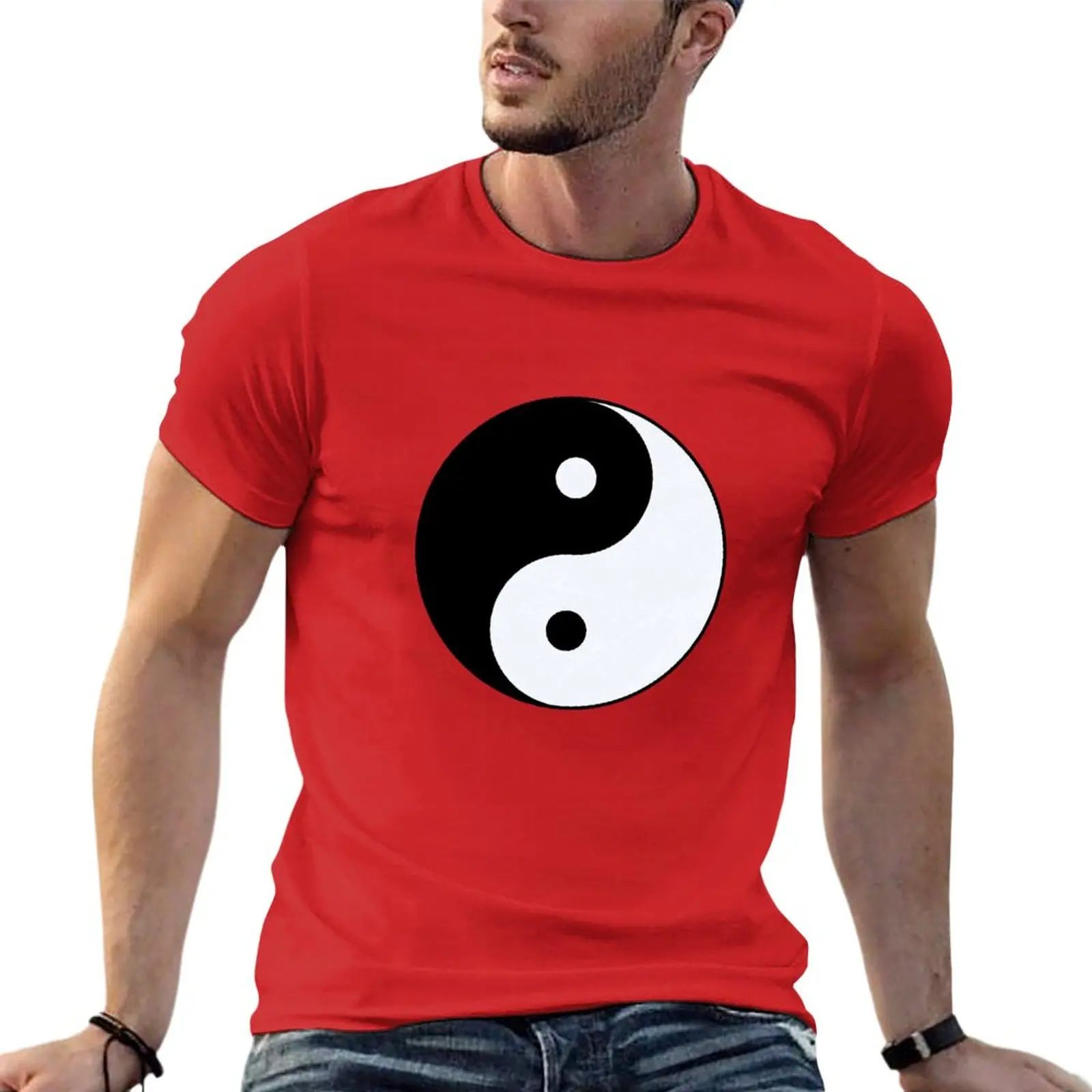 

yin-yang symbol T-Shirt vintage quick drying heavyweights customizeds mens graphic t-shirts hip hop