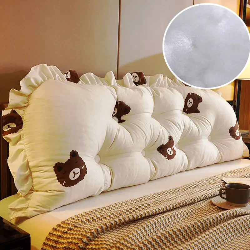 Rectangular Headboard Reading Large Body Pillow Cushion Removable