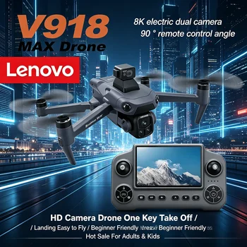    Drone Lenovo A1R3S 8K GPS con Fotocamera Professionale FPVX, Motore Brushless, Evitamento Ostacoli Laser, Telecomando con Ampio Schermo, Pieghevole per Riprese Aeree