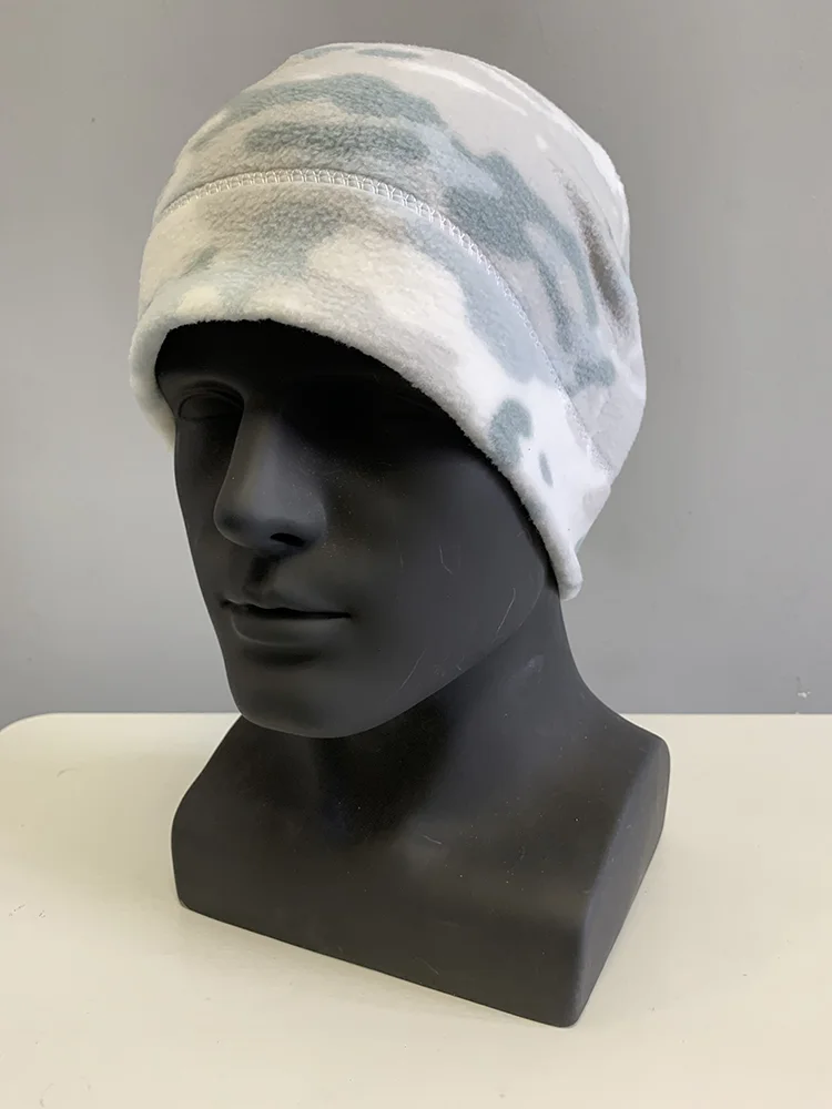 KIICEILING Men Fleece Cap Camouflage Winter Thermal Outdoor Sports Skiing Cycling Hat Windproof Beanie Cap Women Ski Bike Hat