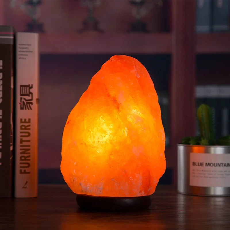 

Natural Himalayan Salt Lamp Led Crystal Light Lamp Air Purifier Atmosphere Flame Lamp Indoor Warm Light Bedroom Lava Lamp