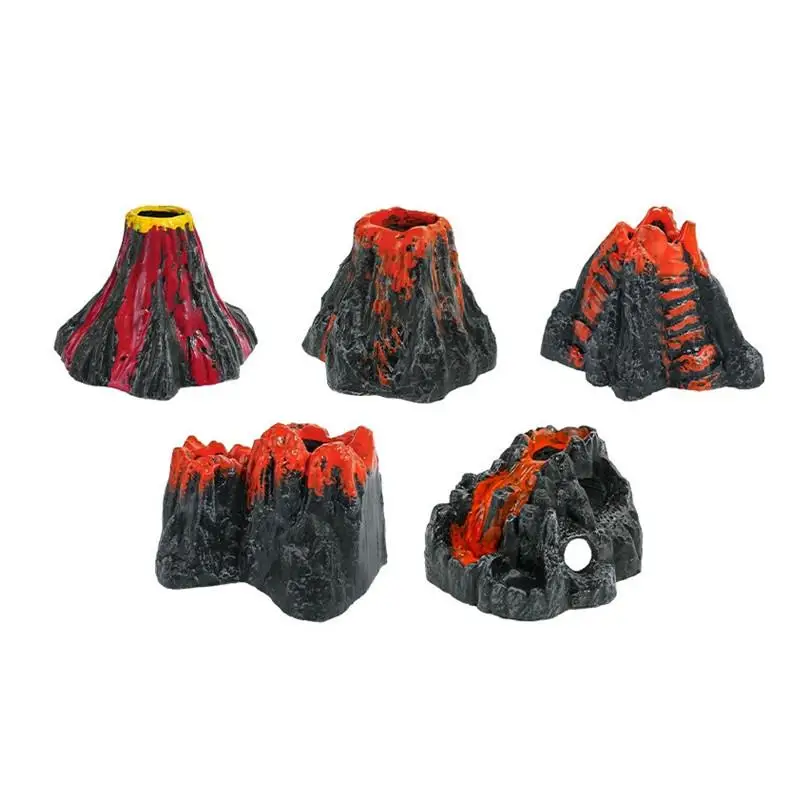 Volcano Aquarium Decoration with Aerator Bubble Stone