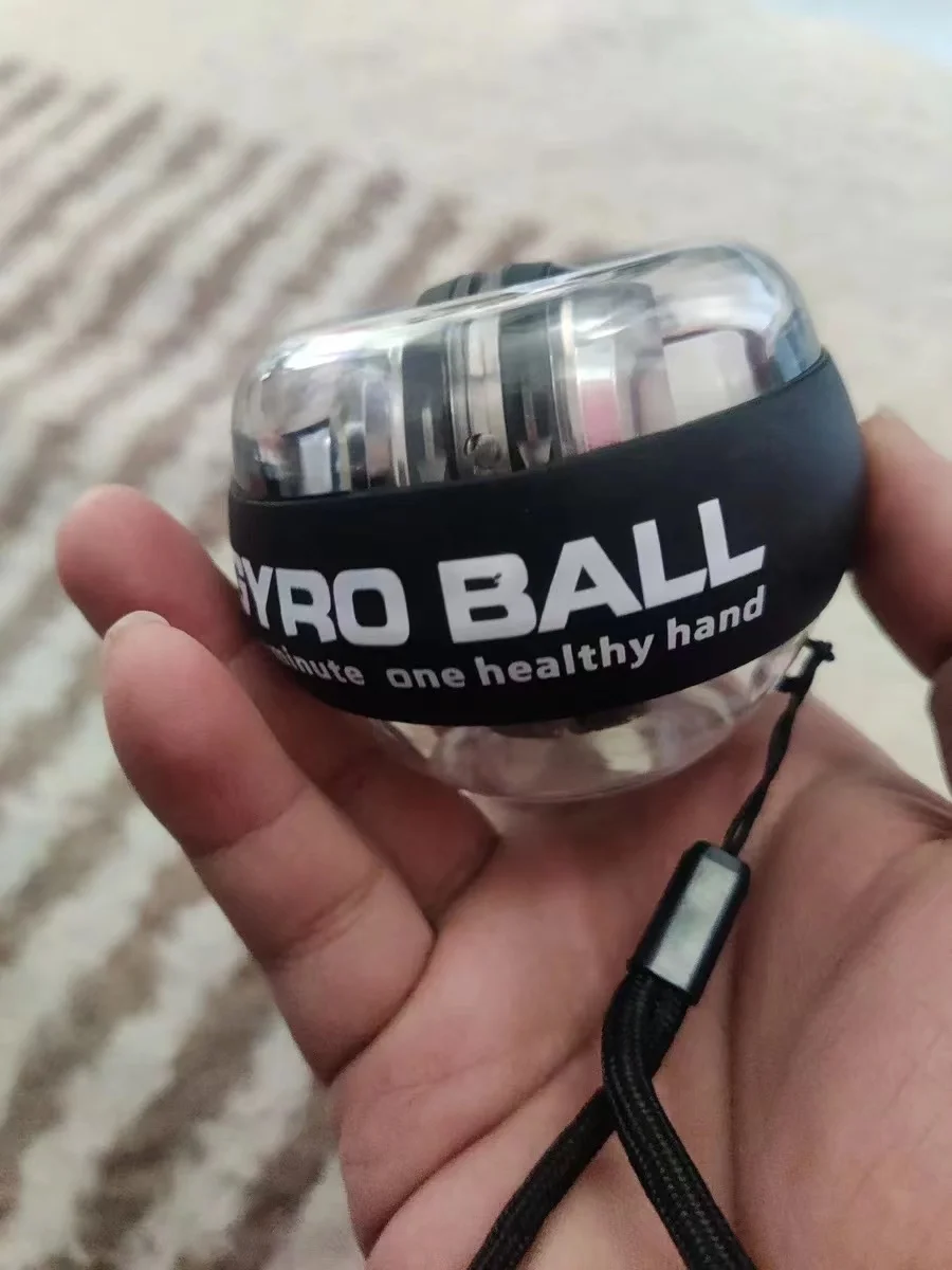 Arm Strength Wrist Muscles Leisure Grip Training Self-Starting Wrist Ball Gyro Power Ball with LED Flash Light