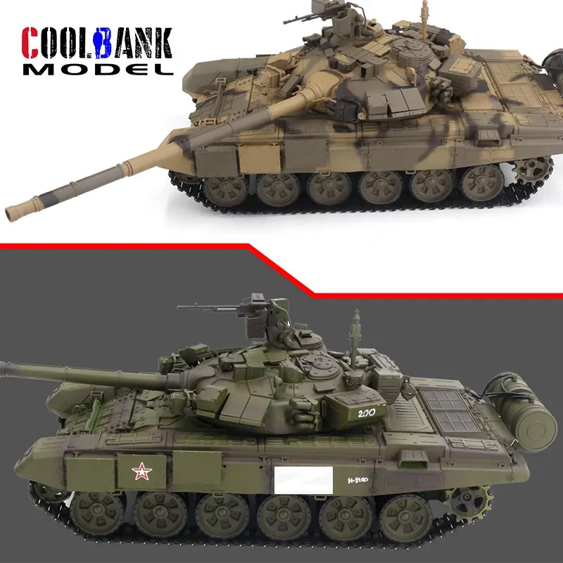 COOLBANK 2.4Ghz Heng Long 1/16 RC Tank 7.0 Ver. Russia T90 3938-1 tanque de guerra Tank Model BB Gun IR Battle RC tank toys Boys 2