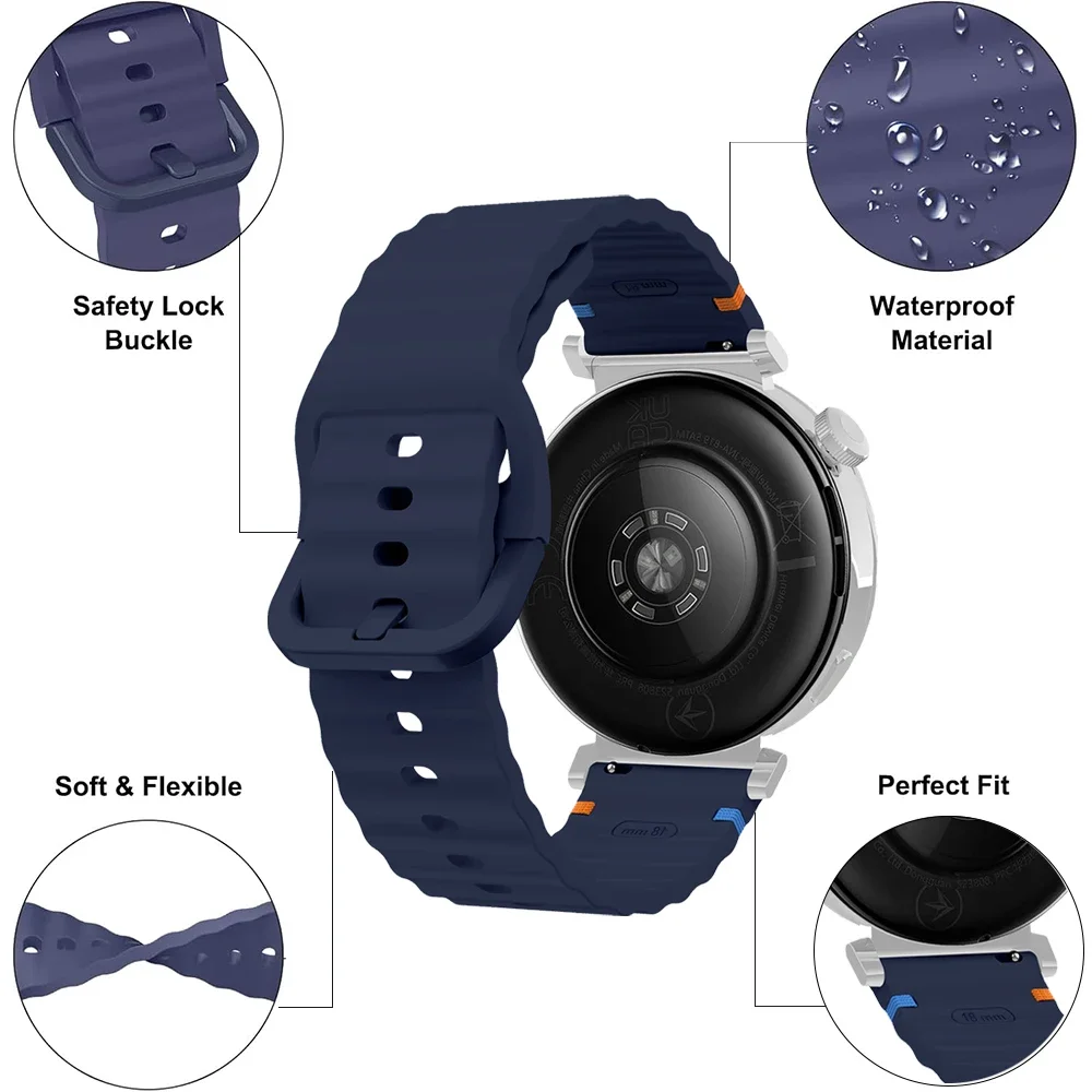 Soft Silicone Sport Band, 22mm - Premium Smartwatch Accessory