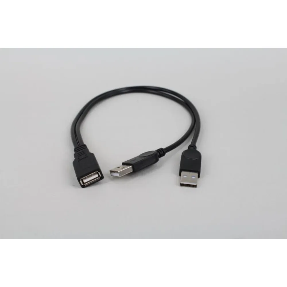 Dual USB Female Splitter Extension Cable with USB A Male Adapter