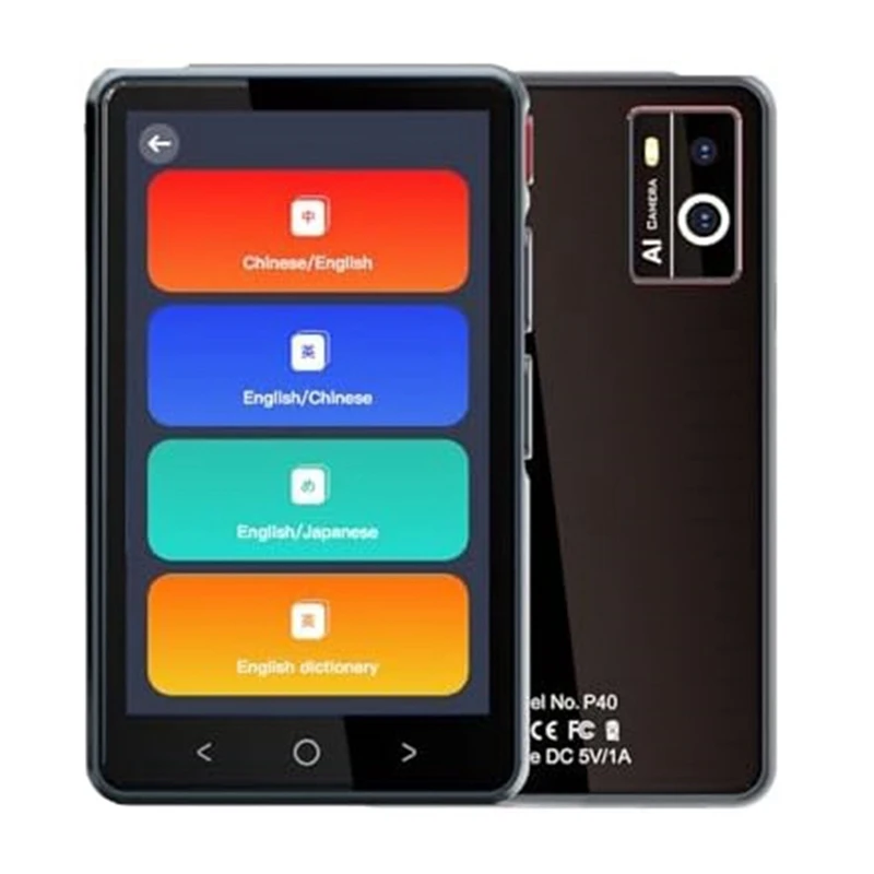 

139 Language Translator 4 Inch Offline/Photo Translation Language Translator Two-Way AI Voice Translator Easy Install