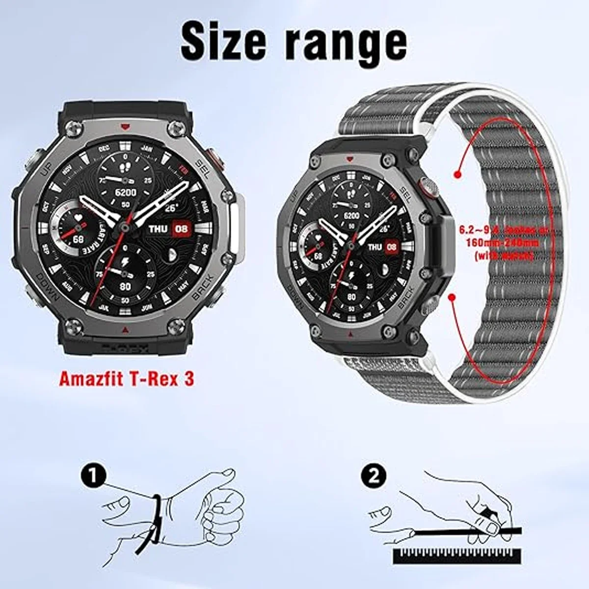 Durable Nylon Sports Watch Band Replacement Strap Bracelet