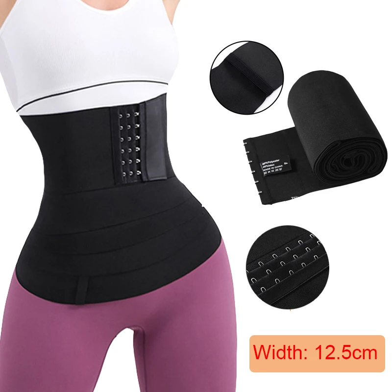 Lu's Chic Women's Long Torso Skinny Waist Trainer Velcro Cincher