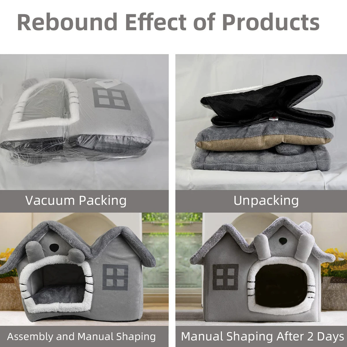Double-Topped, Detachable and Washable Pet House