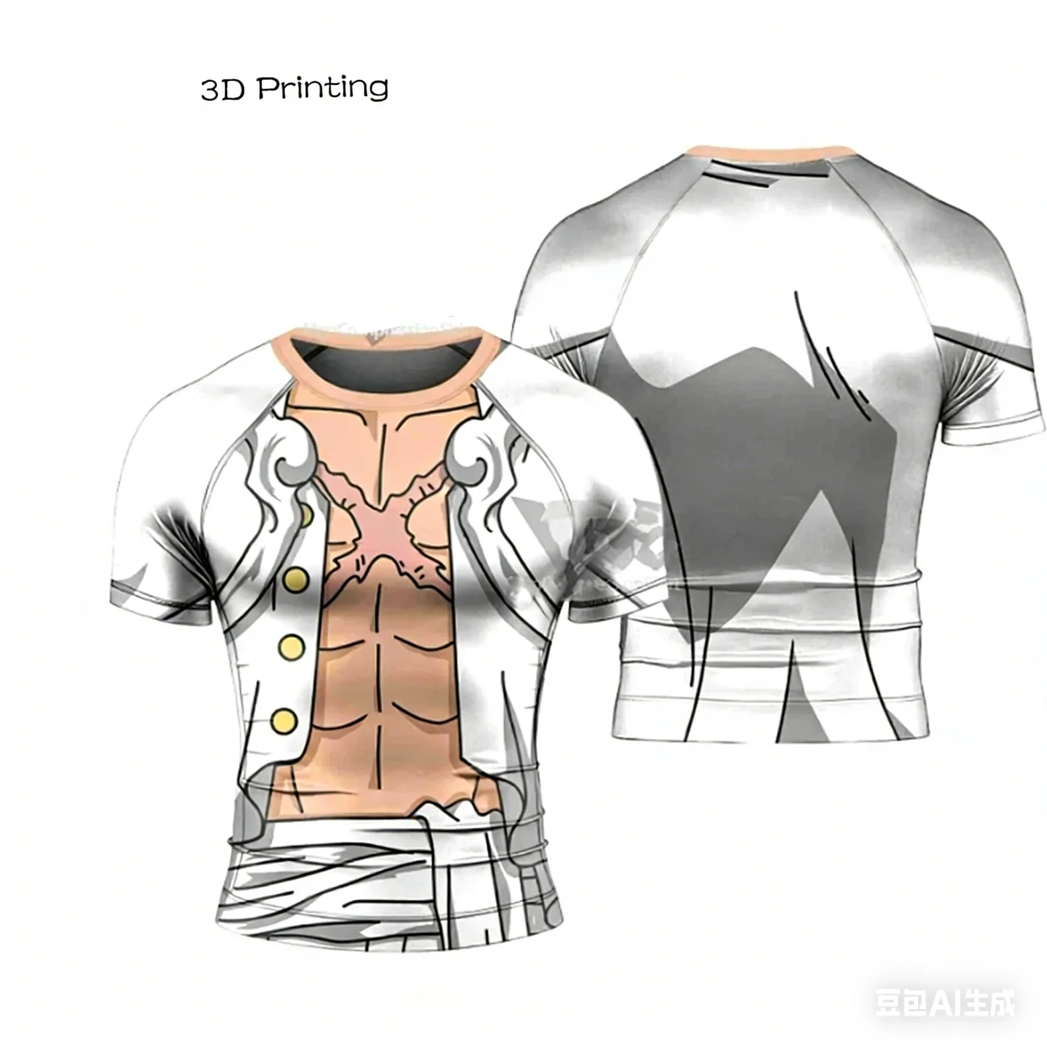 2026 새로운 루피 티셔츠 원피스 3D 프린트 성인 및 아동용 반팔 탑 마블 테마 전시 의류 키즈