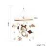 Wooden Crib Mobile Baby Bed Bell Rattle Toy Crochet Cartoon Angel Mobile Hanging Newborn Music Box Bed Bell Hanging Bracket Toy 6