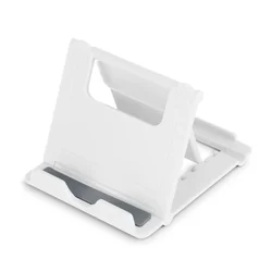 Foldable Universal Smartphone and Tablet Desktop Stand Holder (White)