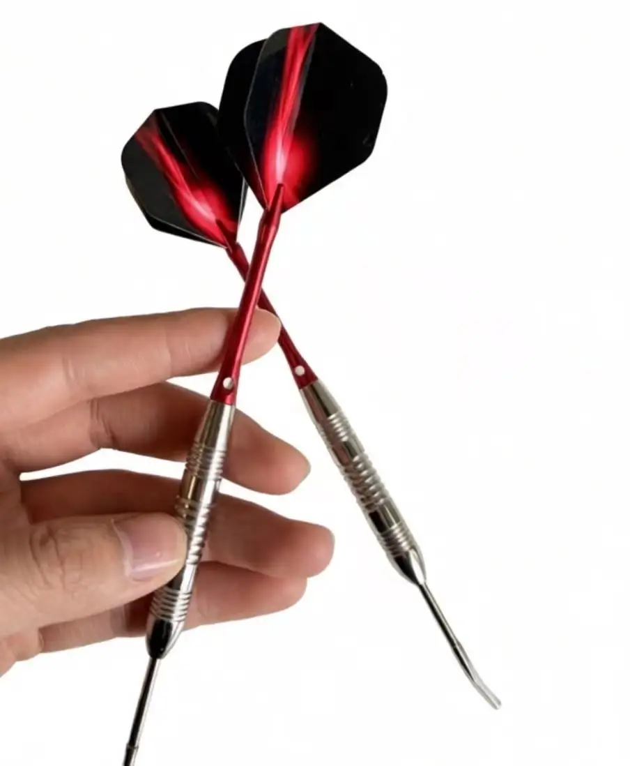 3pcs/1set Of about 24g Stainless Steel Dart Needle Anti-fall Rod Red Aurora Wing Adult Training Entertainment Games