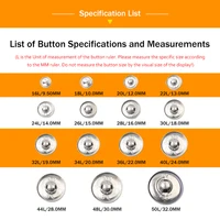 100sets/lot 16L-60L Covered Button Aluminum Base Round Bread Shape Fabric Buttons for Diy Cloth Coat Sewing Accessories 2