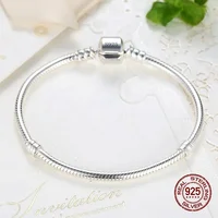 Bijoux fins originaux faits à la main, Bracelet à breloques en argent Sterling 925, doux et lisse, en os de serpent, pour femmes 4