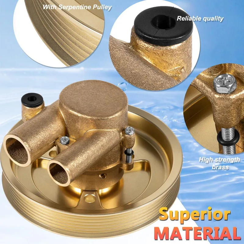 For Volvo Penta Raw Water Sea Impeller Pump 21212799, 3812519 4.3 5.0 5.7 V8 V6 Marine Boat Outboard Motors