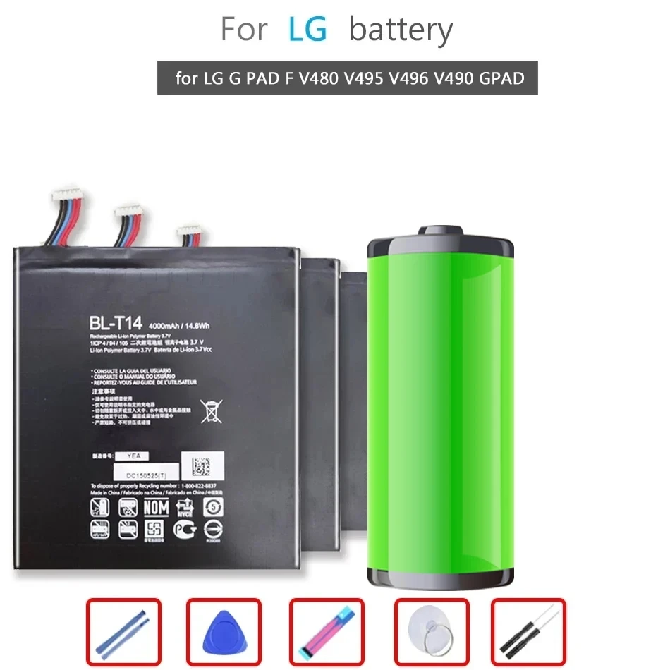 

Battery BL-T14 4000mAh for LG G PAD F V480 V495 V496 V490 GPAD Tablet Li-ion Bateria