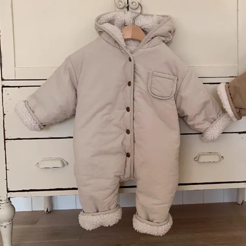 Kids Cotton Clothing Thickened Down Girls Jacket Baby Children Winter Warm Coat Zipper Hooded Costume Boys Outwear 3
