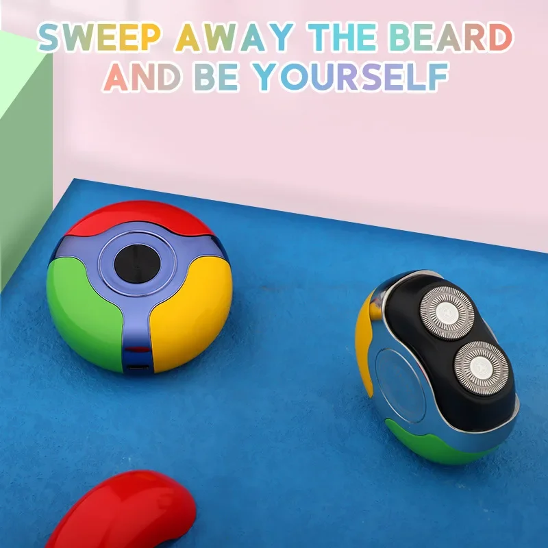 Rechargeable Electric Shaver UFO Razor with LED Battery Display Mini Quality Detachable Washing Blade for Travel