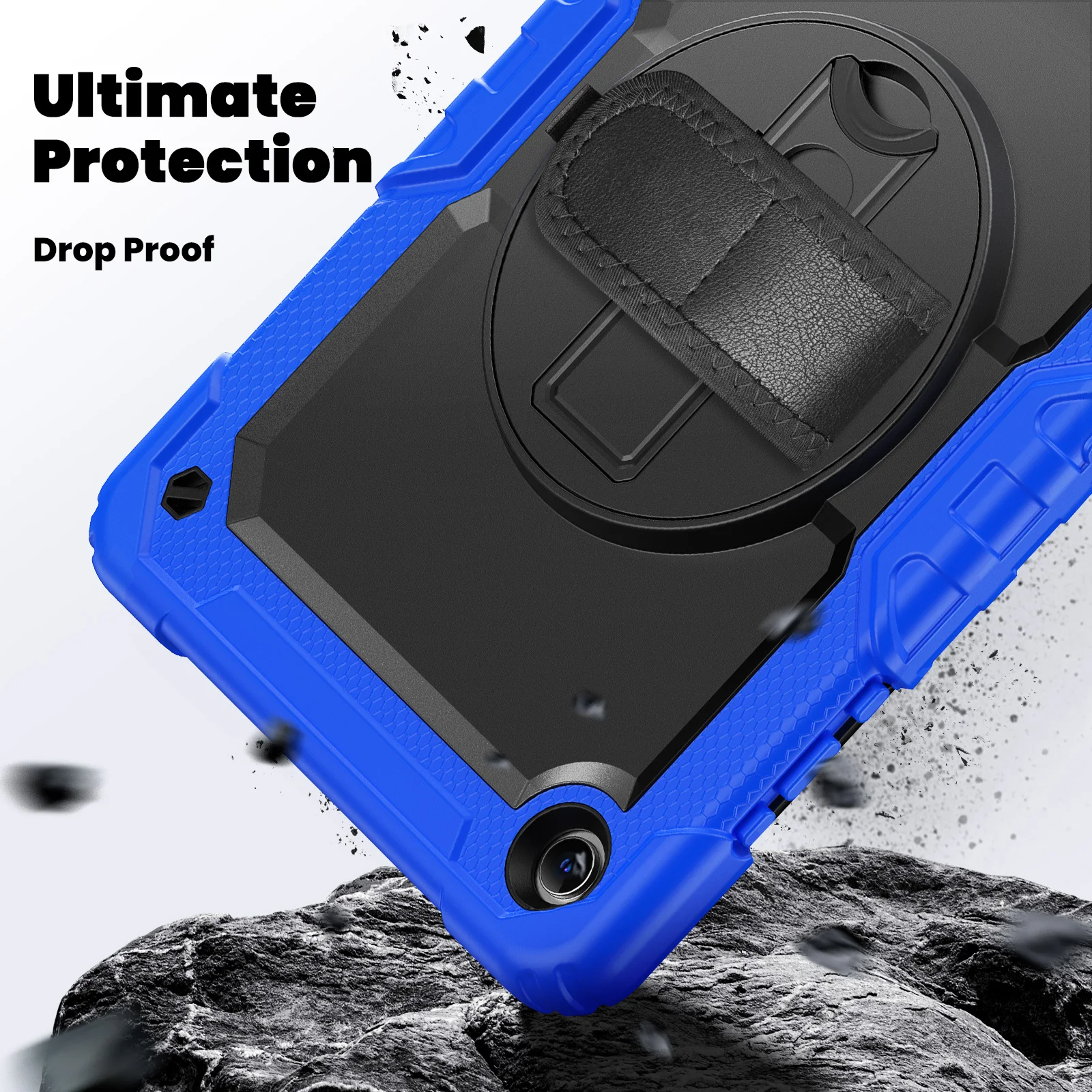 Durable Shockproof Tablet Case with Hand & Shoulder Straps - Kids Safe Cover