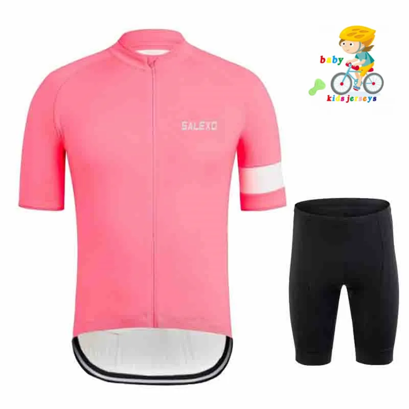 Salexo Kids Cycling Jersey Set Shorts Summer Balance Traspirante Quick Dry Bambini Abbigliamento Da Ciclismo Ragazzi Ragazze Abbigliamento Da Biciclet