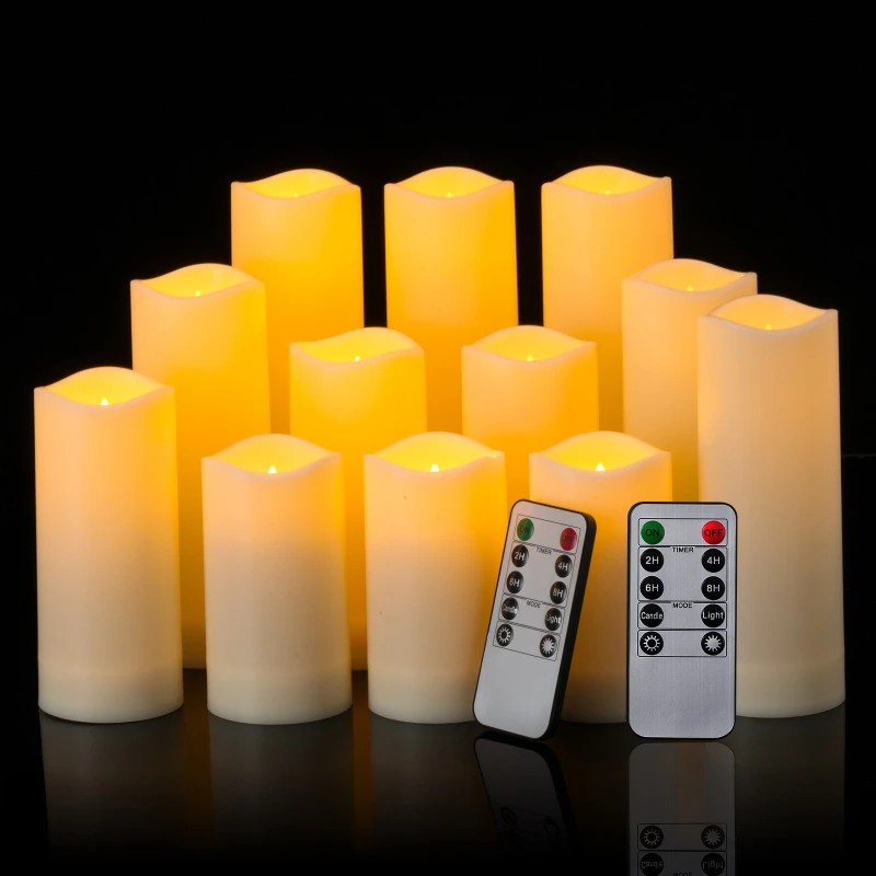 12/24Pcs LED Candles with Flickering Flame Battery Powered Candles with