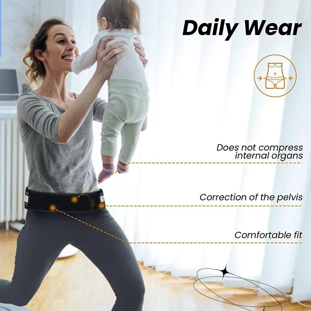 Sacroiliac SI Joint Hip Belt Lower Back Support Braces Hip Pain Pelvic Support Belt Sciatica Pelvis Lumbar Pain Relief 1Pcs
