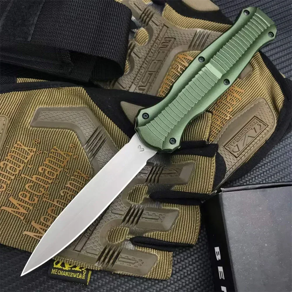 

BM 3300 Infidel 8.9 Inch OTF Quick AUT Opening D2 Blade Aluminum Alloy Handle Hunting Knife Camping Self Defense EDC Multitool