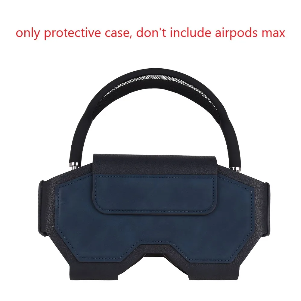 Vintage Leather Protective Cover for AirPods Max - Magnetic Closure Headphone Storage Bag