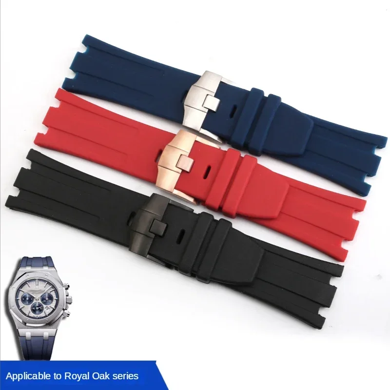 Pulseira de Relógio de Silicone para ap Royal Oak Offshore Pulseira de Borracha 15703 15707 26020 26170 26067 26470 26471 26474 26237 26703 28 mm - Image 4